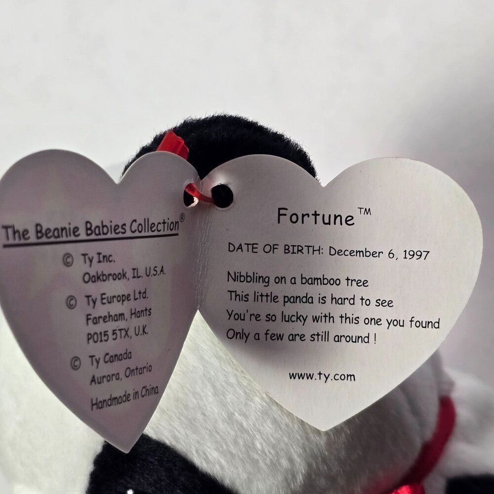 Ty Beanie Baby FORTUNE Panda Bear from 1997 RARE & RETIRED with Tag - Picture 7 of 7